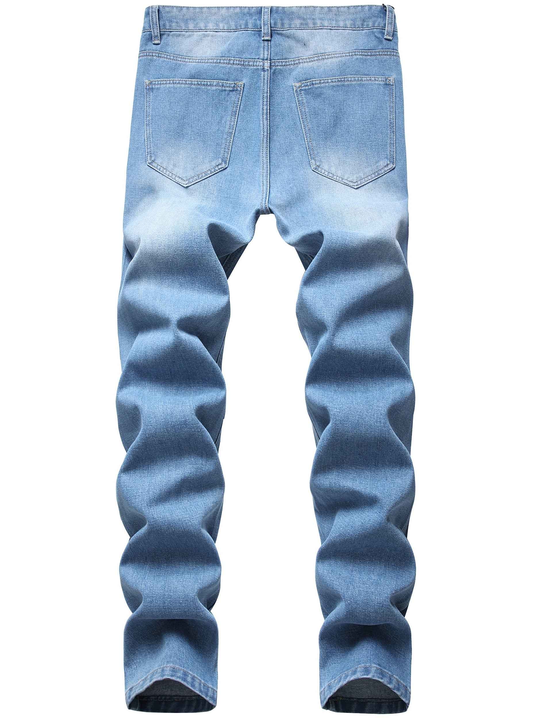 Men's Distressed Jeans Casual Street Style Denim Pants