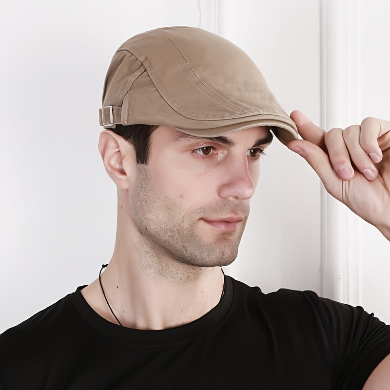 Men's Retro Cabbie Hat Classic Newsboy Cap For Outdoor Fishing