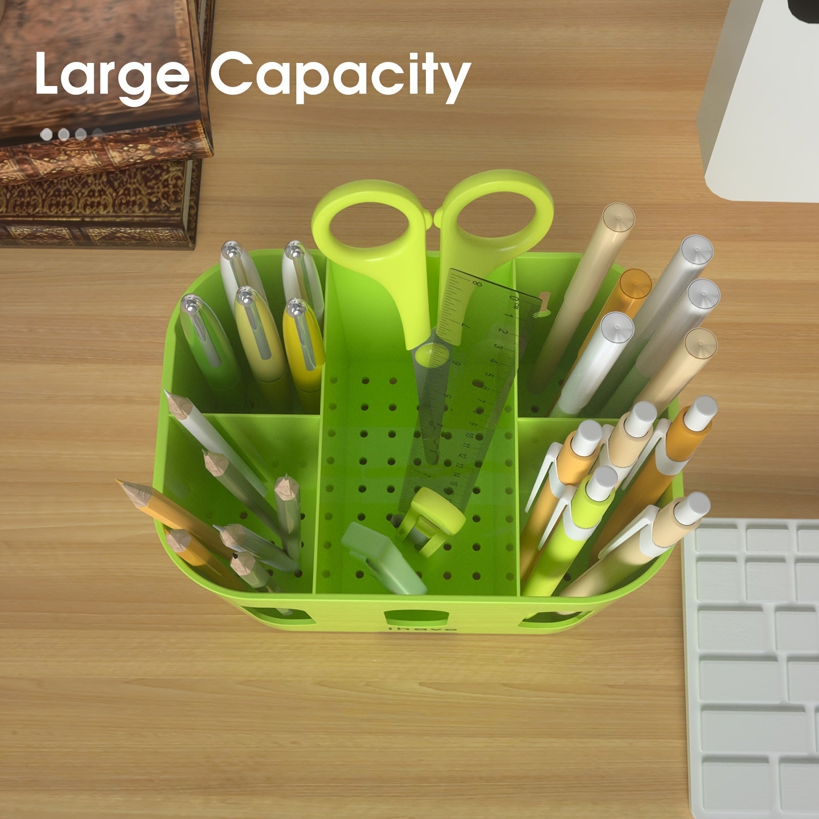 5 Compartment Pen Holder for Desk and Wall