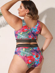 Tropical Print Bikini Set Women's Two Piece Swimsuit