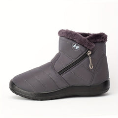 Women's Non slip Thickened Medium Tube Zipper Snow Boots