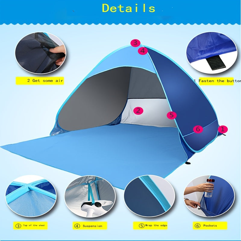 Fully Auto Tent for 2-4 Person, Windproof & Rainproof, Outdoor Camping & Hiking