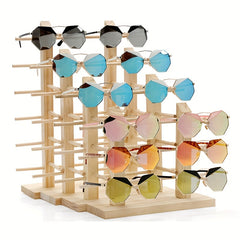 Pine Wood Sunglasses Stand Display Rack for Retail Stores