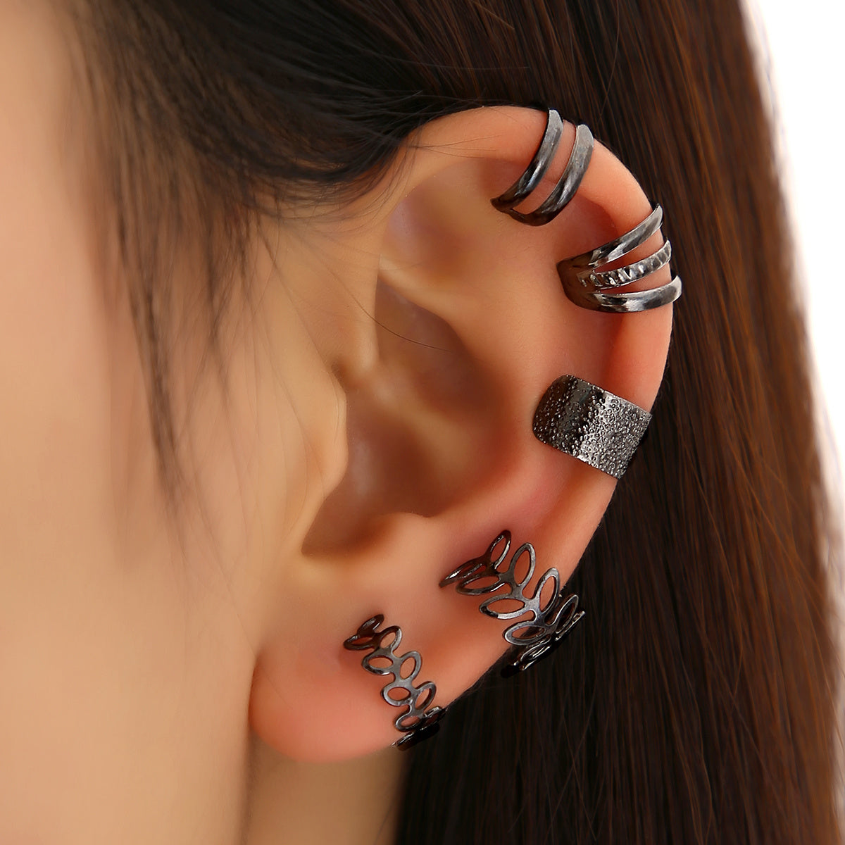 5pcs Leaf Shaped Ear Clip Fine Jewelry