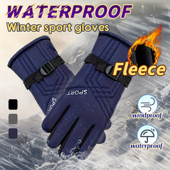 Winter Fleece Lined Warm Gloves Anti Slip Waterproof Touch Screen Gloves