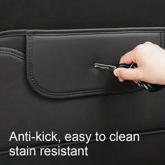 PU Leather Anti Kick Pad & Organizer Storage Bag for Car