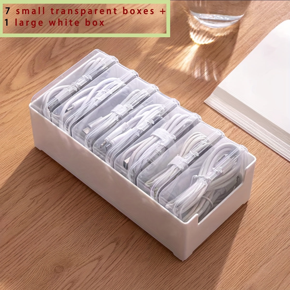 Data Cable Storage Box Power Charging Mobile Phone Charger Organizer