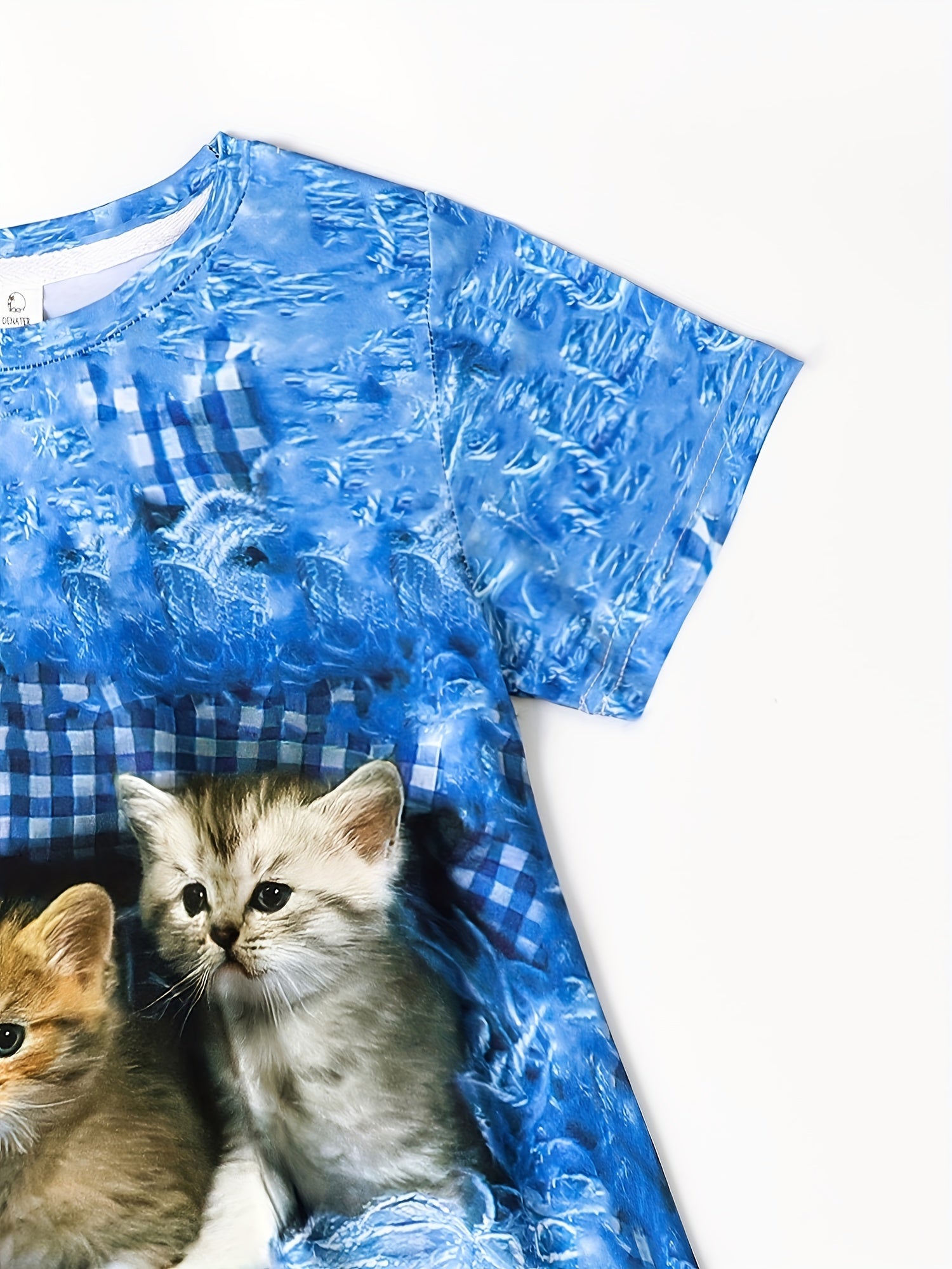 Girls 3D Kitty Print Dress Summer Clothes
