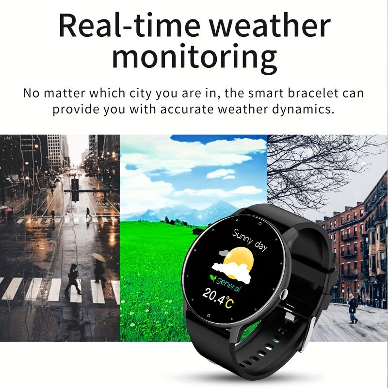 Waterproof Smart Watch Full Touch Screen Silicone Band
