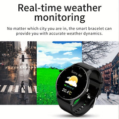 Waterproof Smart Watch Full Touch Screen Silicone Band