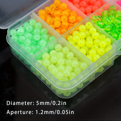 1000pcs Glow in the Dark Fishing Space Beans with Box