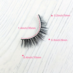 10mm Mink Lashes Daily Wear Fluffy Natural False Eyelashes Wispy Strip Lash