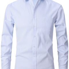 Men's Striped Regular Fit Button Up Shirt