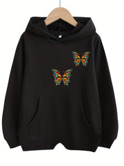 Animal Print Boys Casual Pullover Hoodie Long Sleeve Sweatshirt