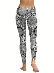 Tribal Pattern Printed Leggings for Women