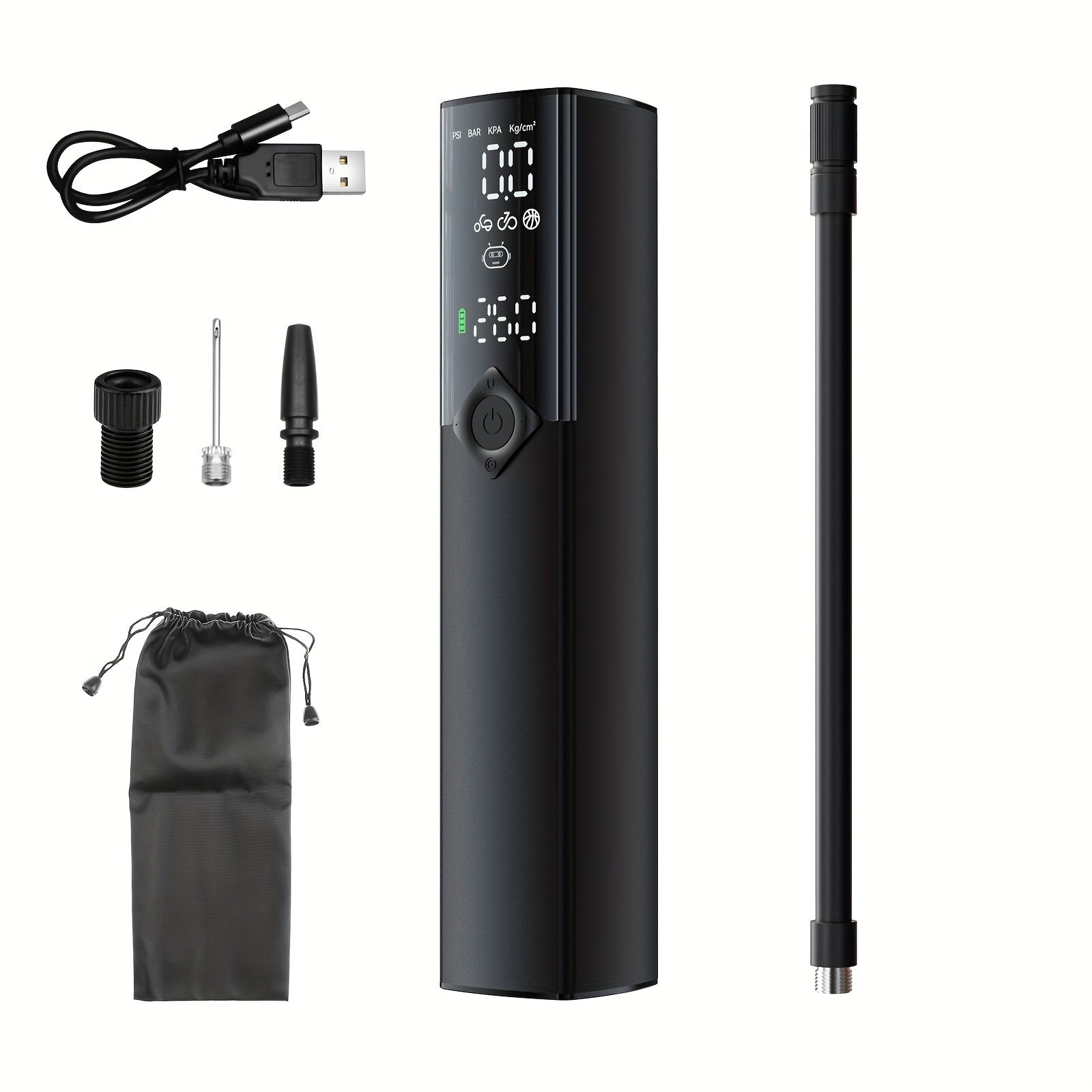 120PSI Wireless Portable Tire Inflator Pump - Fast Inflating Mini Air Pump