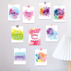9pcs Inspirational Text Decoration Cards for Thanksgiving Christmas Birthday