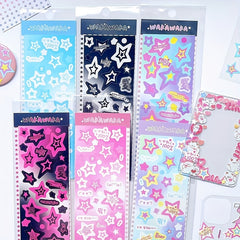 Ins Style Stickers with Shining Stars - 1 Sheet