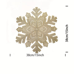 4pcs Nordic Snowflake PVC Placemats - Holiday Table Mat