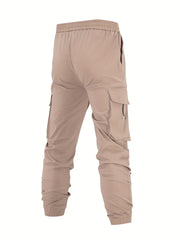 Retro Letter Pattern Cargo Pants Men s Flap Pocket Trousers