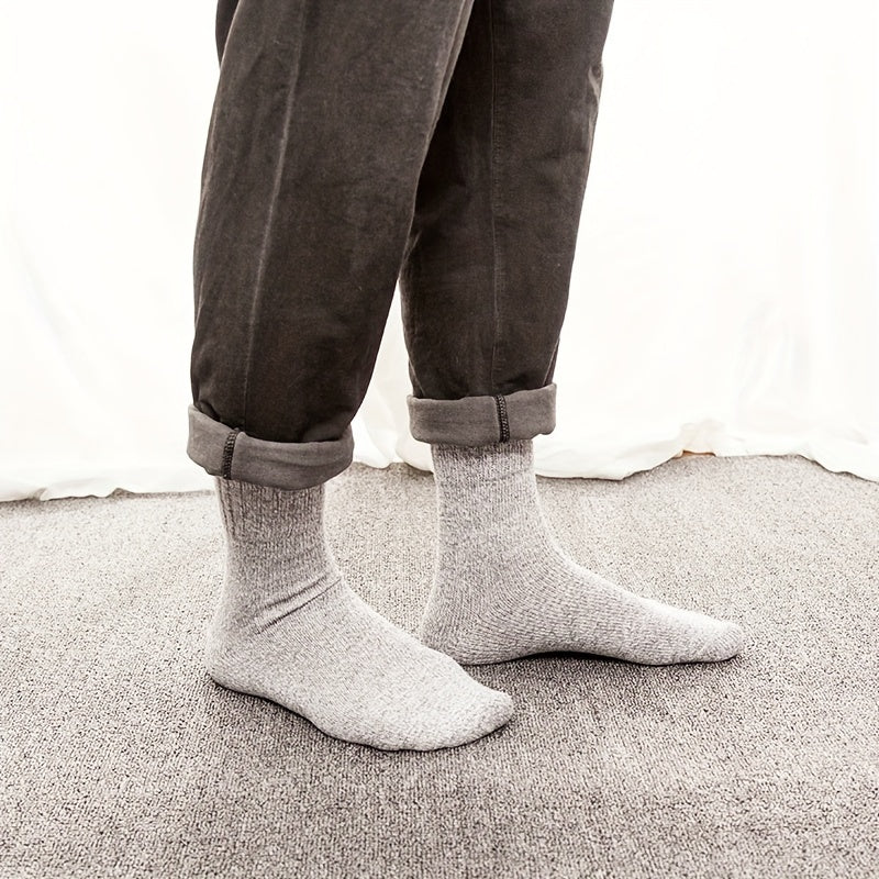 5 Pairs Winter Warm Socks Casual Knit Socks Outdoor Socks Thick Warm Socks