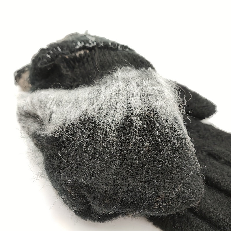 Winter Warm Striped Gloves for Men and Women