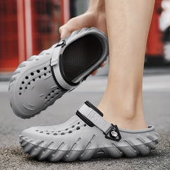 Men's Slip On Breathable Clog Sandals Casual Outdoor Cut Out Walking Shoes