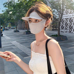 UV Protection Mask With Brim Ear Hook Full Cover Sunproof Mask