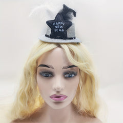 DIY Pentagram Feather Beanie Hat Hairpin Headdress