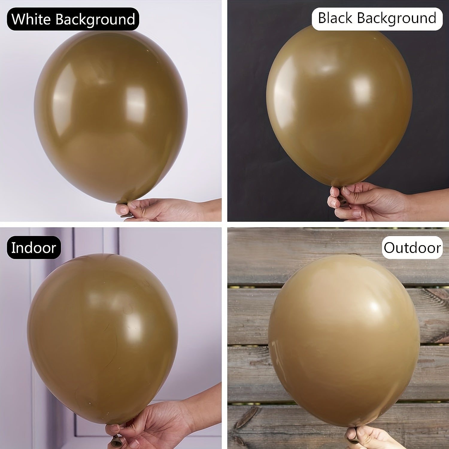 40pcs 25.4cm Brown Coffee Latex Party Balloons Helium Purple Party Decor