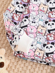 Toddler Girl's Cartoon Animals Hoodie & Sweatpants Set