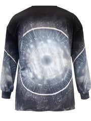 Women's Tie Dye Graphic Long Sleeve Sports Top