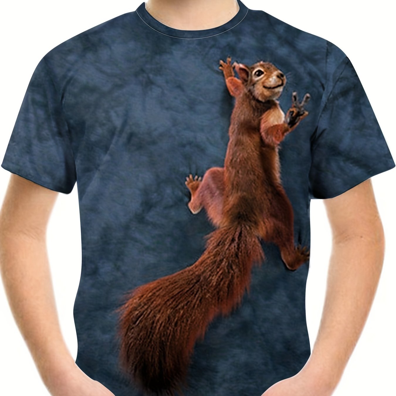 Boys' 3D Squirrel Graphic T Shirt Ideal for Outdoor Fun
