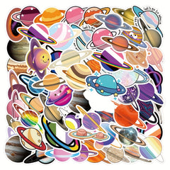50pcs Cartoon Asteroid Graffiti Stickers for Car Trunk Water Bottle