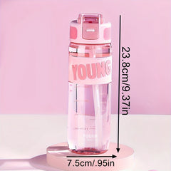 26oz BPA-Free Water Bottle with Straw & Carry Handle for Travel & Gym