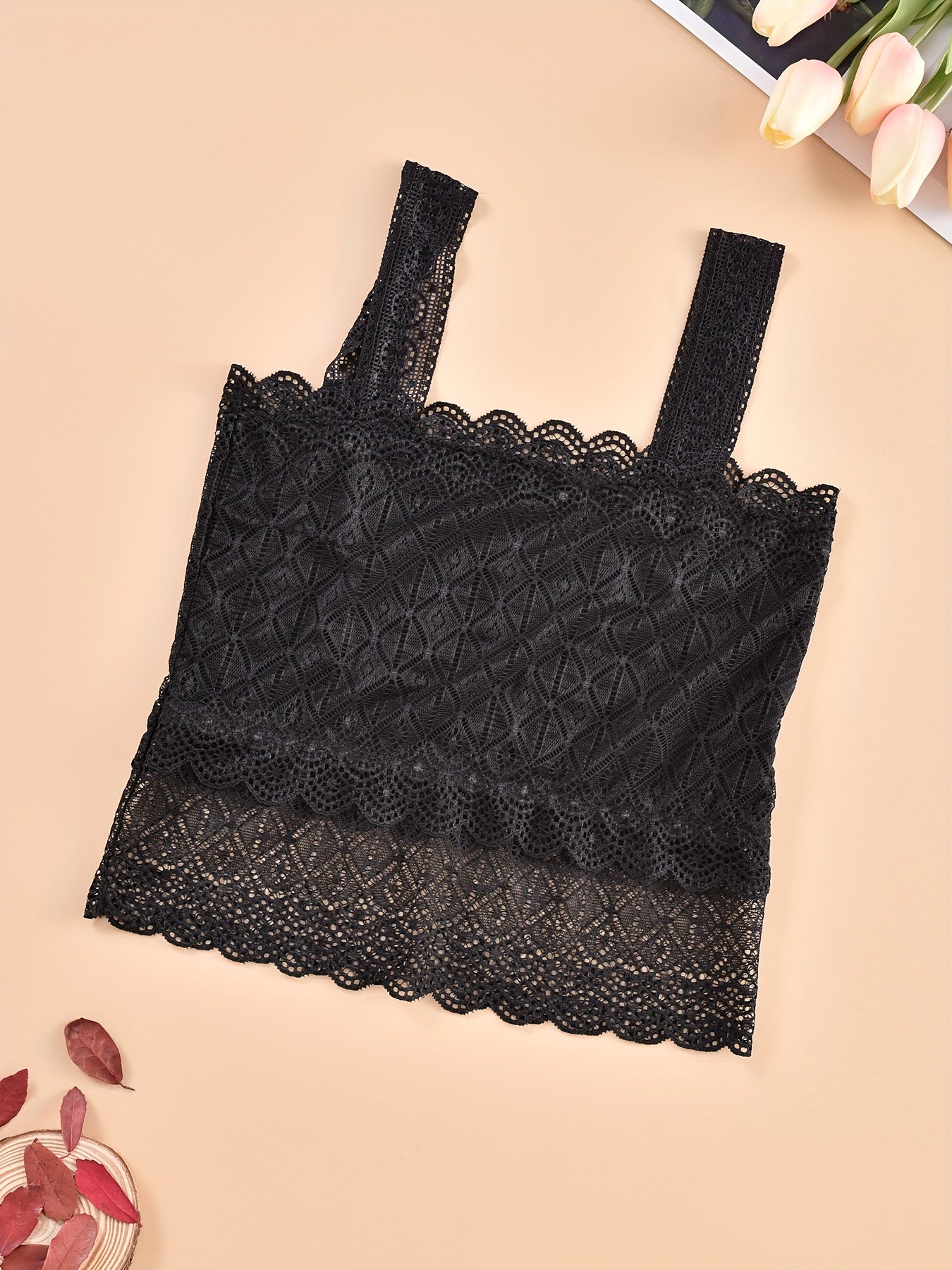 Lace Tank Top Sleeveless Trim Lingerie