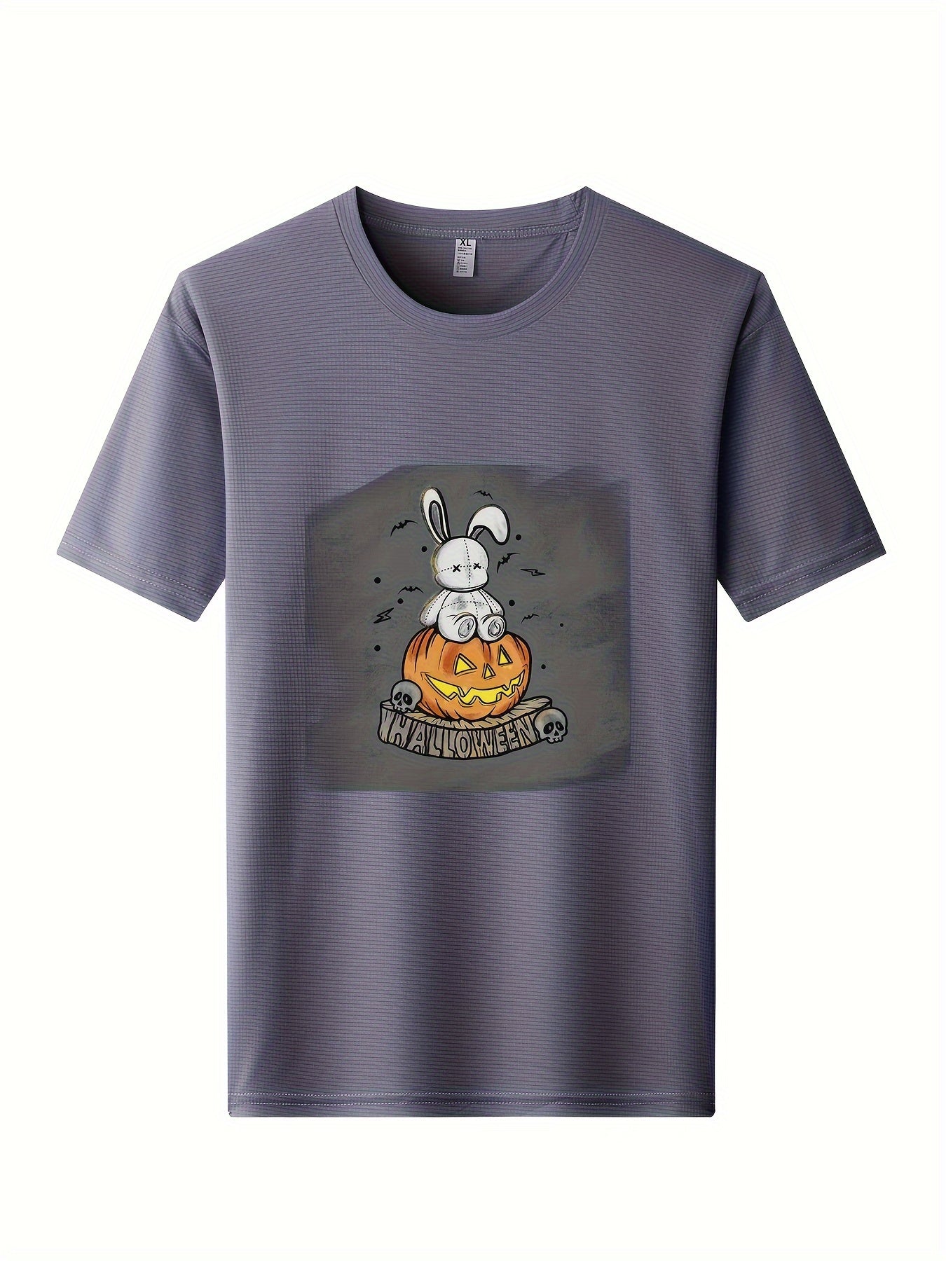 Skeleton Motorcycle Print Men's Quick Dry T-shirt
