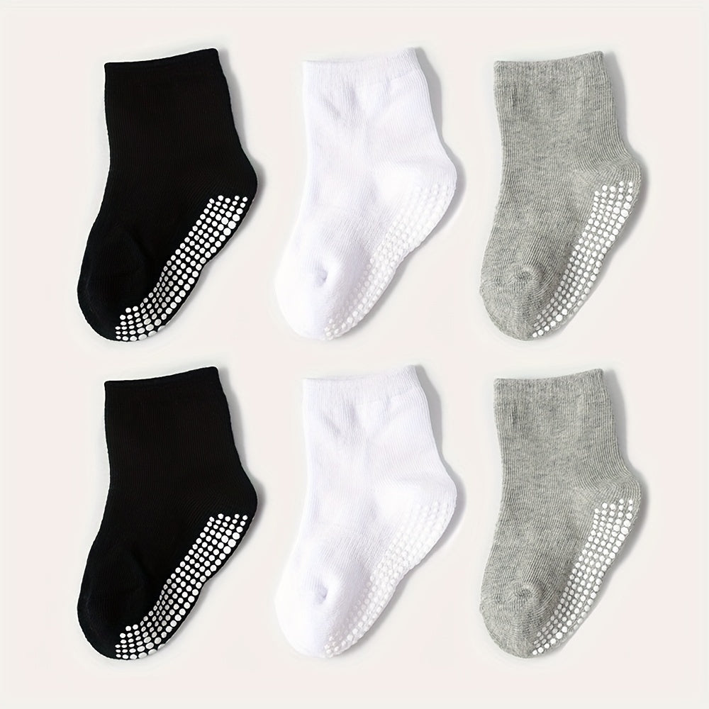 6Pairs Baby Non slip Floor Socks For Toddler Kids Boys Indoor Activities