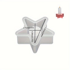 DIY Crystal Glue Resin Mold Candlestick Round Star Love Candle Silicone Mold