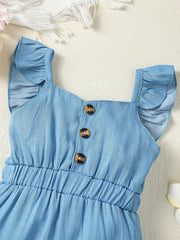 Baby Girls Ruffle Sleeveless Romper Jumpsuit Summer Clothes