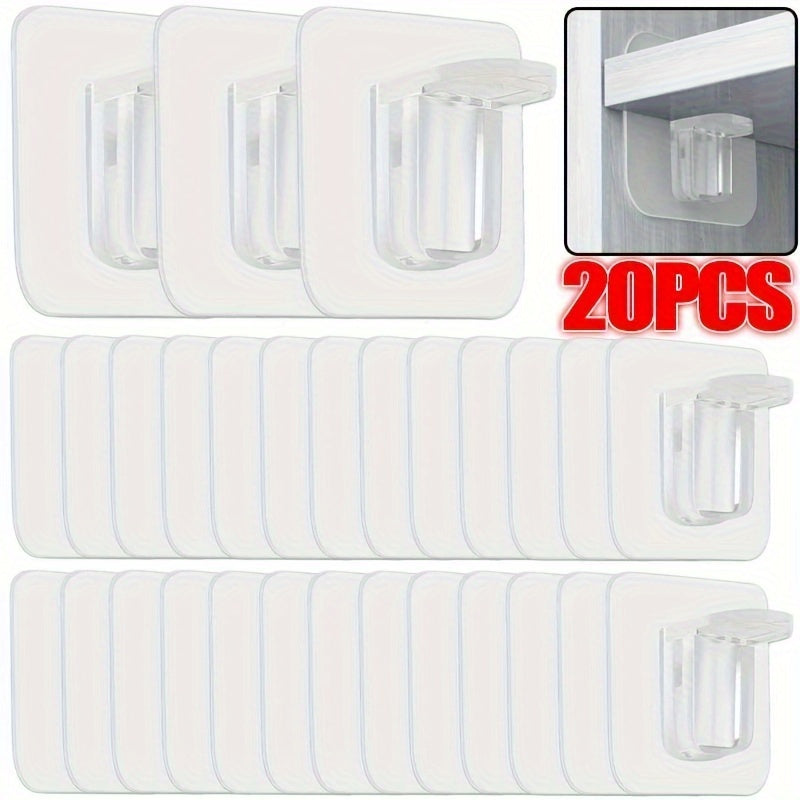20Pcs Cabinet Shelf Holder Kitchen Shelf Clips Bracket Support Hook