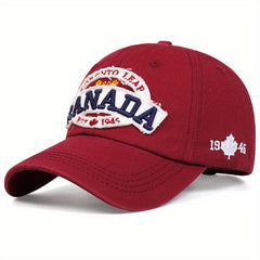Canada Maple Leaf Baseball Cap Embroidery Hip Hop Sports Hat Adjustable