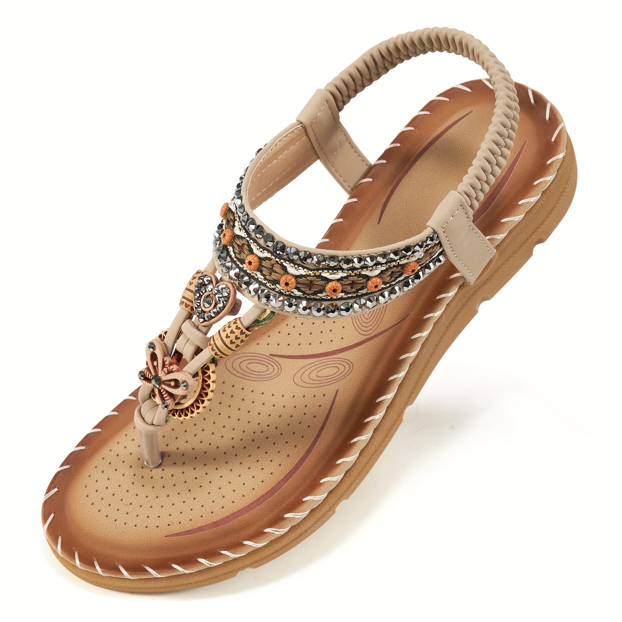 Ethnic Style Butterfly Decor Flat Sandals