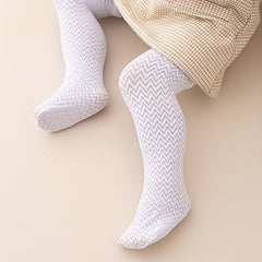 Girls Geometric Wave Pattern Pantyhose Leggings