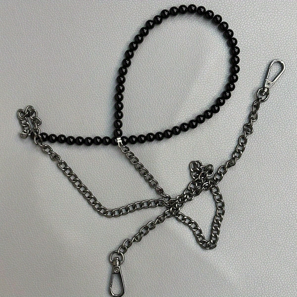 Metal Bead Decor Bag Strap Durable Stylish Shoulder Bag Strap Replacement