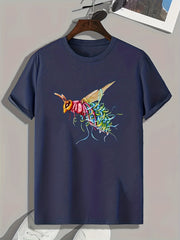 Flying Animal Print Men's Graphic T shirt Casual Comfy Tees For Summer