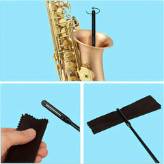 4pcs Flute Cleaning Kit Flute Cleaning Sticks Cloths Swabs Supplies