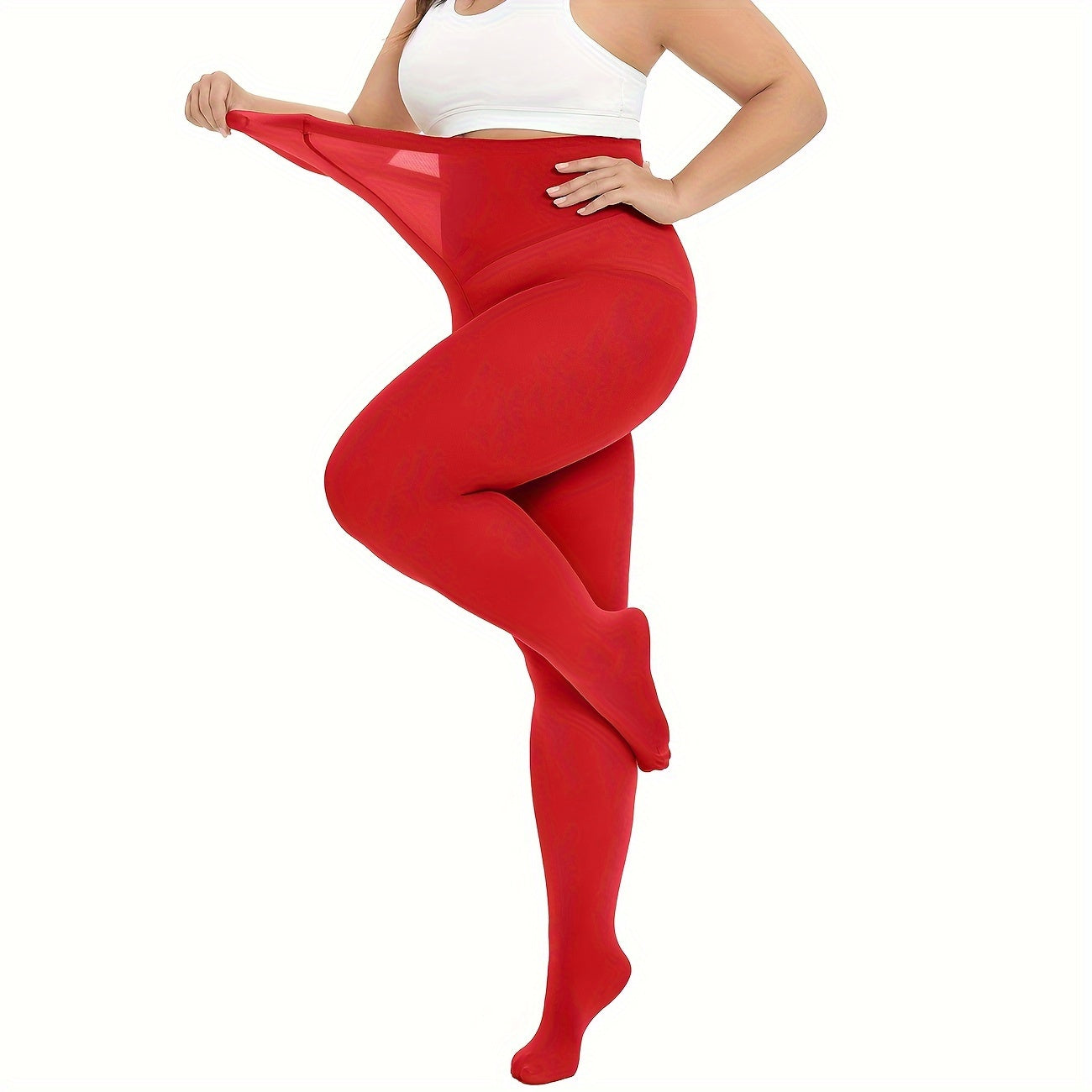 High Waisted Control Top Pantyhose Soft Tights