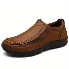 Men's Vintage Loafers Comfy Slip-On Walking Shoes