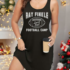 Plus Size Casual Nightdress Women's Plus Racer Back Tank Sleep Dress